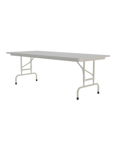 Correll 60" W x 30" D Height Adjustable 22" to 32" Rectangular Melamine Folding Table (Shown in Granite)