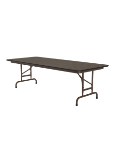 Correll 96" W x 30" D Height Adjustable HPL Folding Table (Shown in Walnut)