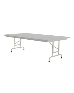 Correll 72" W x 36" D Height Adjustable 22" to 32" Rectangular Melamine Folding Table (Shown in Granite)