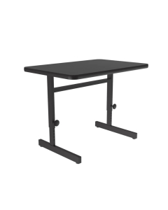 Correll 48" W x 24" D Height-Adjustable Laminate Training Table (Shown in Black)