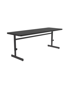 Correll 72" W x 24" D Height-Adjustable Laminate Training Table (Shown in Black)
