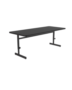 Correll 48" W x 30" D Height-Adjustable Laminate Training Table (Shown in Black)