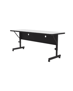 Correll Deluxe 72" W x 24" D Dry Erase Nesting Training Table, Frosty White