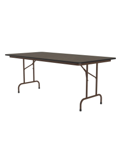 Correll 96" W x 36" D x 29" H High-Pressure Top Plywood Folding Table (Shown in Walnut)