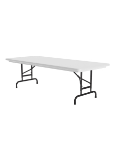 Correll Heavy-Duty 72" W x 30" D Height Adjustable 22" - 32" Rectangular Folding Table (Shown in Granite)