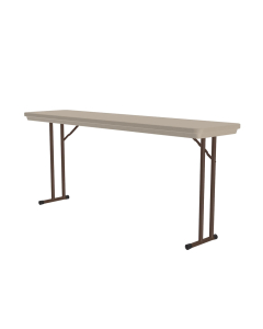 Correll 72" W x 18" D x 29" H Rectangular Tamper-Resistant Folding Table (Shown in Mocha)