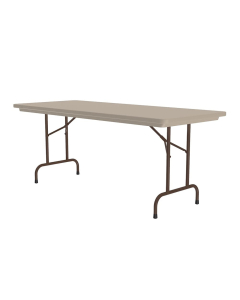 Correll 96" W x 30" D x 29" H Rectangular Tamper-Resistant Folding Table (Shown in Mocha)