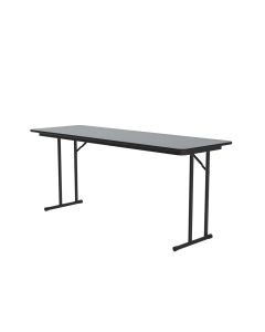 Correll 72" W x 24" D x 29" H Rectangular 0.75" High Pressure Top Seminar Folding Table with Off-Set Leg (Shown in Granite
