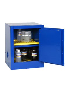 Eagle CRA-1903 Self Close One Door Corrosives Acids Safety Cabinet, 4 Gallons, Blue