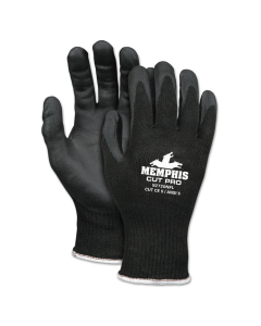 Memphis Cut Pro 92720NF Gloves, Large, Black, HPPE/Nitrile Foam