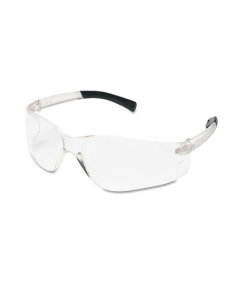 Crews BearKat Safety Glasses, Wraparound, Black Frame/Clear Lens, 12/Pack