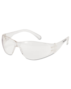 Crews Checklite Safety Glasses, Clear Frame, Clear Lens, 12/Pack