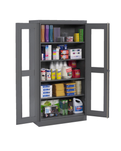 Tennsco Standard C-Thru Storage Cabinets (Shown in Medium Grey)