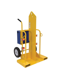 Vestil Steel Welding Cylinder Torch Cart, 500 lbs. load, Yellow 