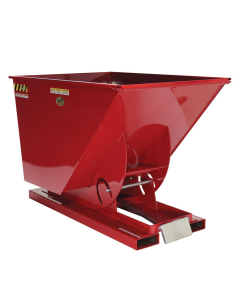 Vestil Self-Dump Hopper Forklift Attachment 6000 lb Load 2 cu yd Volume, Red