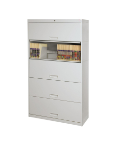 Datum Stak-N-Lok 100 Series 5-Shelf 36" Wide Lateral File Cabinet, Legal (Shown in Light Grey)