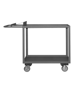 Durham Steel 2-Shelf 1200 lb Load Order Picking Carts With Writing Surface