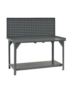 Durham Steel 30" D 4,000 lbs Capacity Workbench with Louvered Back Panel