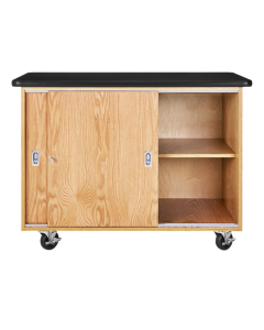 Diversified Woodcrafts Platic Laminate Top 2-Door Mobile Storage Cabinet