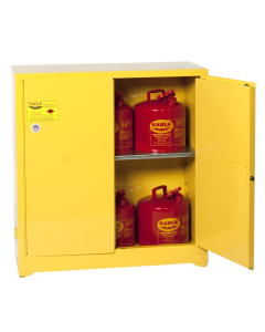 Eagle 1932 Manual Two Door Flammable Safety Cabinet, 30 Gallons, Yellow (Example of Use)