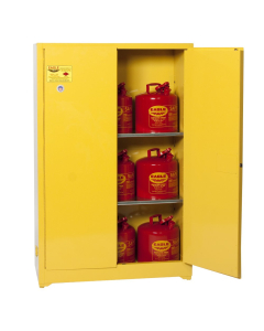 Eagle 1947 Flammable Storage Cabinet, 45 Gallons, Yellow (safety cans not included)