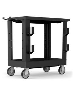 Luxor 2-Shelf 18" x 32" Heavy-Duty HDPE Utility Service Cart 600 lbs. Load