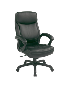 Office Star Work Smart Locking Tilt Eco-Leather High-Back Executive Office Chair (Shown in Black)