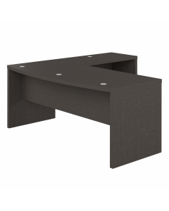Bush Furniture 72" W L Shaped Bow Front Desk (Shown in Charcoal Maple)