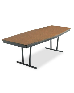 Barricks 96" W x 36" D Boat-Shaped Economy Conference Folding Table