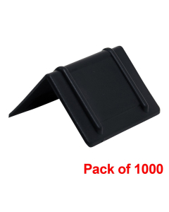 Vestil 2.25" x 2.5" Black Plastic Edge Guard, Pack of 1000