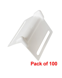 Vestil 4.25" x 5.25" White Plastic Edge Guard, Pack of 100