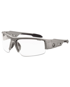 Ergodyne Skullerz Dagr Safety Glasses, Matte Gray Frame/Clear Lens, Nylon/Polycarb