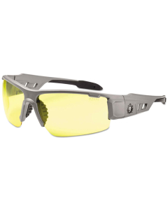 Ergodyne Skullerz Dagr Safety Glasses, Matte Gray Frame/Yellow Lens, Nylon/Polycarb