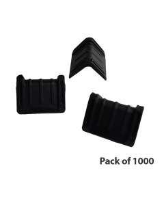 Encore Packaging EP-5620 Classic Poly Edge Protectors For 3/4" Straps 1-3/4"W x 1"L, Black (1000/Case)