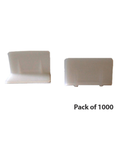 Encore Packaging EP-5620-USA Classic Poly Edge Protectors For 3/4" Straps 1-7/8"W x 1"L, White