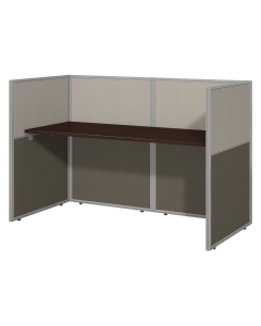 Bush Business Furniture Easy Office 60" W Office Desk Cubicle with 45" H Closed Panels (Shown in Mocha Cherry)