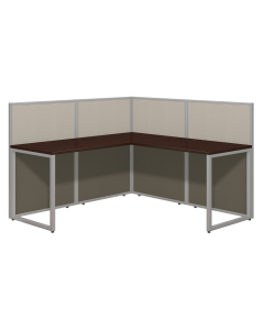 Bush Business Furniture Easy Office 60" W L-Shaped Office Desk Cubicle (Shown in Mocha Cherry)