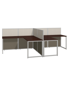 Bush Business Furniture Easy Office 60" W 2-Person L-Shaped Office Desk Cubicle (Shown in Mocha Cherry)