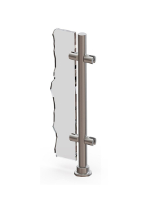 ADM EP5 Stainless Steel Center Post for Bolted Sneeze Guards