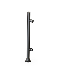 ADM EP5 Black Steel End Post for Bolted Sneeze Guards