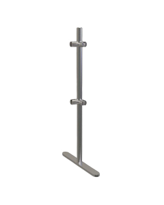 ADM EP6 27.5" H Stainless Steel Corner Post for Freestanding Sneeze Guards