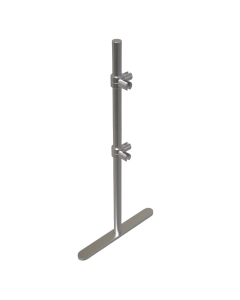 ADM EP6 27.5" H Stainless Steel Adjustable Angle Post for Freestanding Sneeze Guards