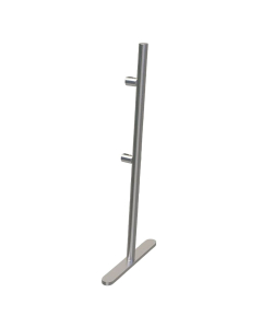ADM EP6 27.5" H Stainless Steel Right Post for Freestanding Sneeze Guards