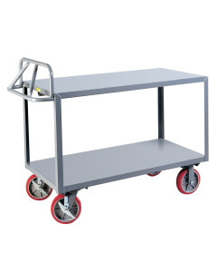 Little Giant 2-Shelf 3600 lb Load Heavy Duty Ergonomic Stock Carts with Shelves