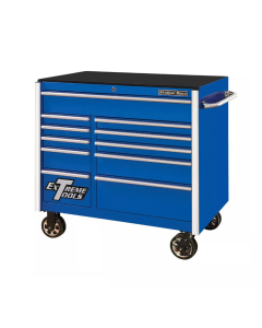Extreme Tools RX412511RC RX Series 41-1/2" W x 25" D x 40-1/2" H 11 Drawer Roller Cabinets (Shown in Blue With Chrome Drawer Pulls)