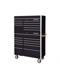 Extreme Tools RX412519CR RX Series 41" W x 25" D x 61-7/8" 8 Drawer Top Chest & 11 Drawer Roller Cabinet Combos (Shown in Black)