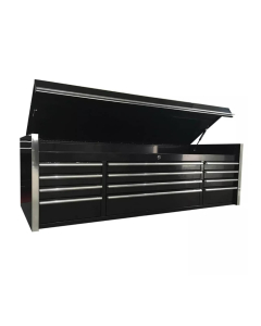 Extreme Tools RX722512CH RX Series 72" W x 25" D x 22-1/4" H 12 Drawer Top Chests (Shown in Black With Chrome Drawer Pulls)