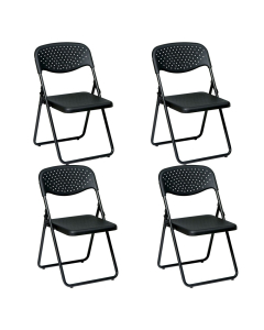 Office Star Work Smart 4-Pack Plastic Folding Chair (Shown in Black)