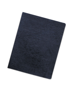 Fellowes Executive 7.5 Mil 8.75" X 11.25" Round Corner Leather Texture Binding Covers (Shown in Navy)
