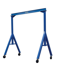 Vestil 15' Fixed Height Steel Gantry Crane With Nylon Casters, Blue (2000 lb)